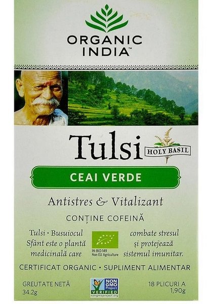 Ceai Tulsi ceai verde, Organic India